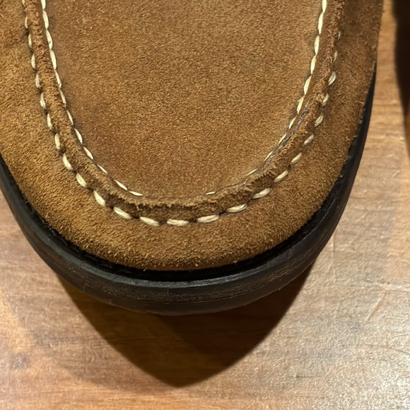 G.H. BASS & CO. TAN SUEDE LOAFERS MEN’S SIZE 11.5 PENNY LOAFER DRIVING SHOES EUC - Picture 3 of 14